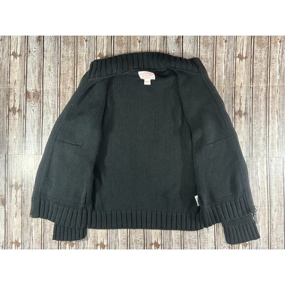 C.C. FILSON full zip cotton heavy Sweater cardigan size S color Black - Picture 4 of 7